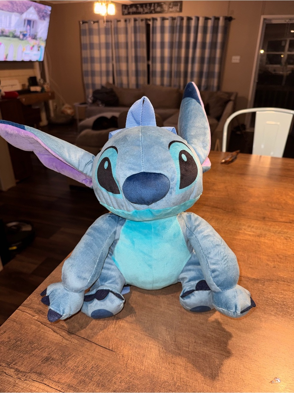 Disney Stitch Plush Character Backpack Blue Lilo & Stitch Kids Bag